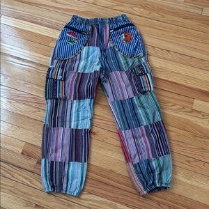 Ananta Colorful Bohemian Patchwork Pants Size S/M